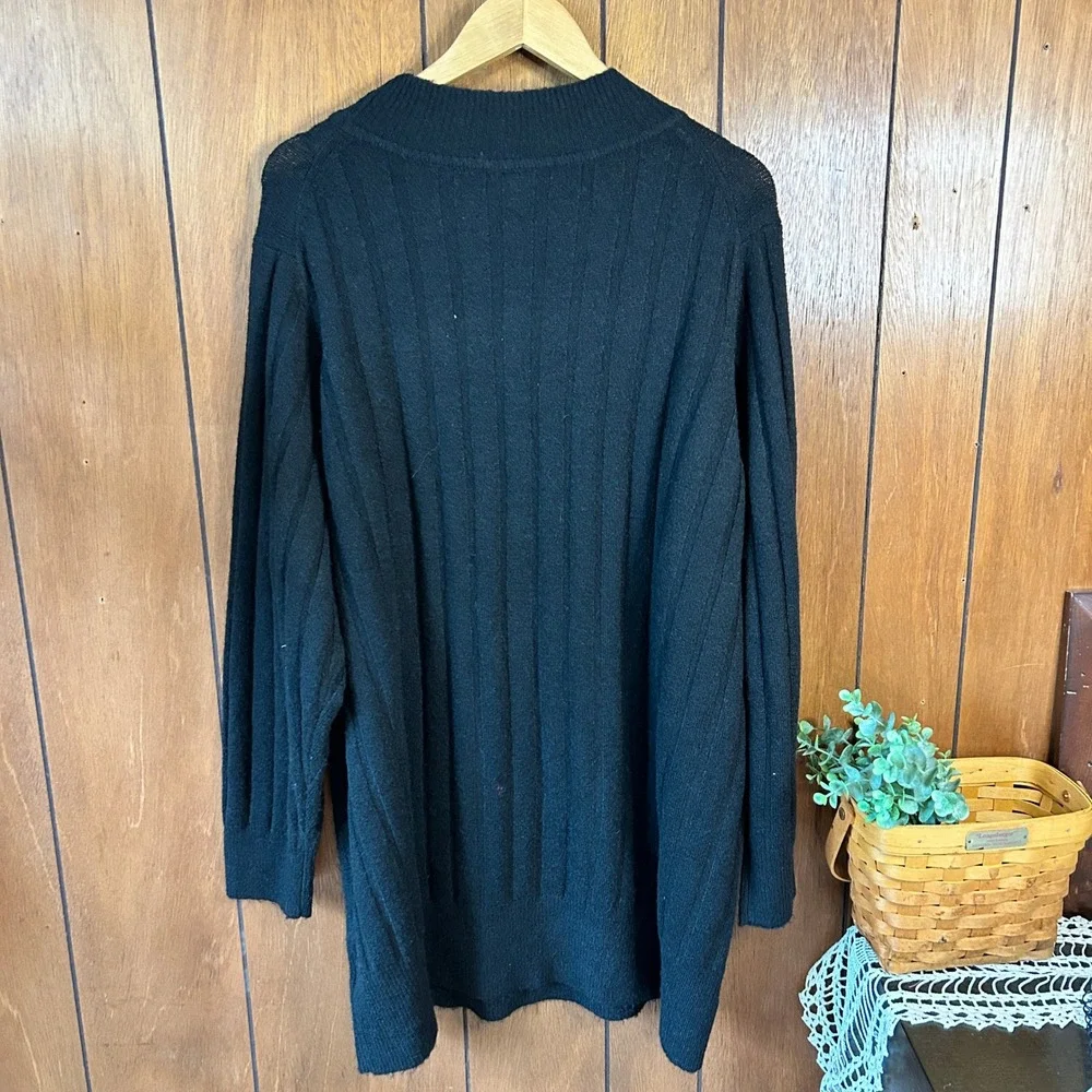 Torrid Black Ribbed Mock Neck Long Sleeve‎ Sweater Dress Tunic Size 3x - Picture 7 of 7